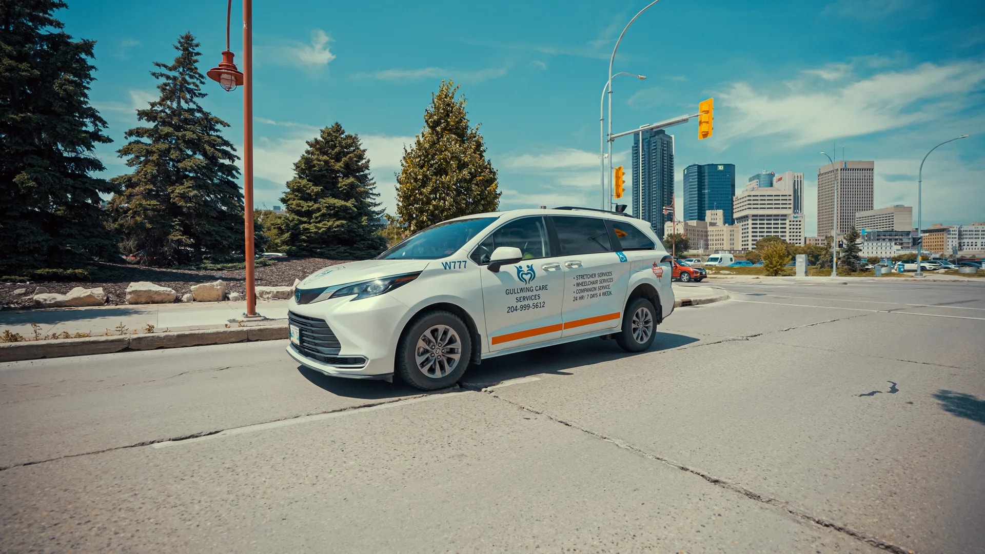 Gullwing Care minivan used for accessible airport pickups