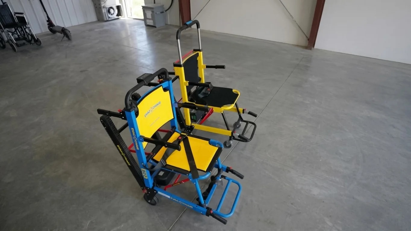 A stair chair used for accessible patient transfers
